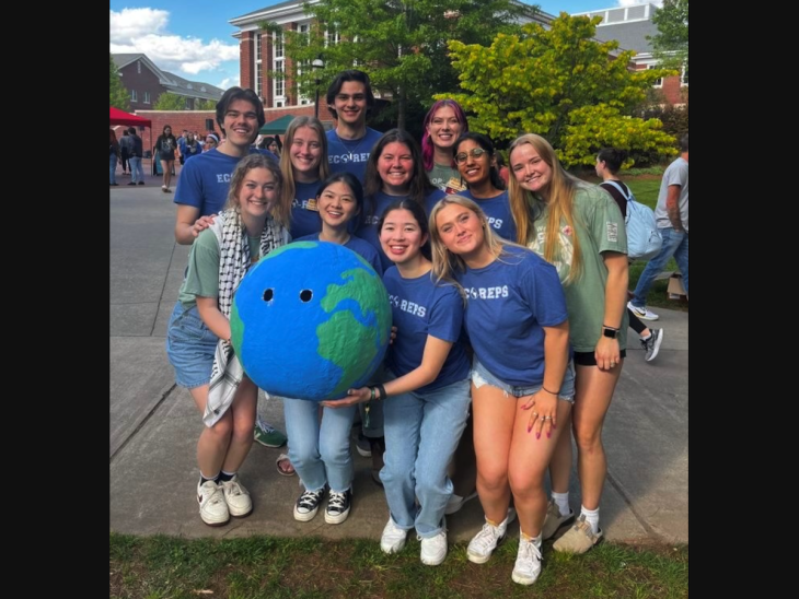 Office of Sustainability Interns and Eco-Reps at Party for the Planet, a signature event of the Office of Sustainability.